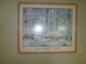 lot 30 image: Misc wall art plus ceramic birdhous...