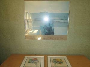 lot 40 image: Framed Museum of Art decor, fish th...