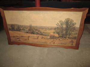 lot 57 image: Vintage 52 x 28 farm scene...