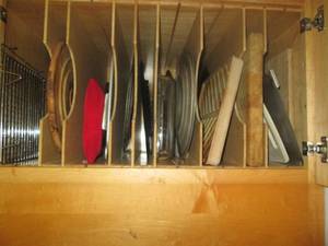 lot 165 image: Bakeware stone, cutting boards and ...