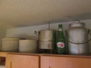 lot 167 image: Stoneware crocks, pressure cooker a...