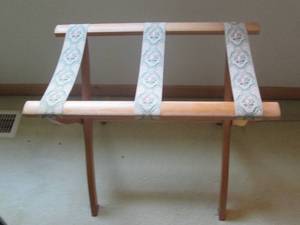 lot 191 image: Wood framed luggage butler...