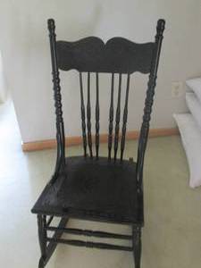 lot 192 image: Vintage spindle back rocking chair ...