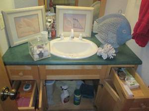 lot 203 image: Fish themed wall and countertop dec...