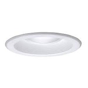 lot 49 image: Lot of HALO 5 in. White Recessed Ceiling Light Trim with Open Splay  Customer Returns See Pictures
