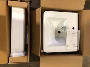 lot 6 image: Glacier Bay Sink and Pedestal  Customer Returns See Pictures