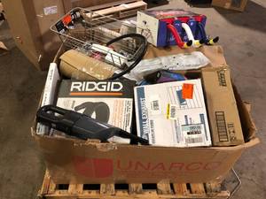 lot 18 image: Gaylord of Assorted Tools and Hardware and General Merchandise Various Models and Conditions Customer Returns See Pictures