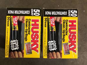 lot 31 image: Lot of Husky 42 Gal. Contractor Bags (50-Count)  Customer Returns See Pictures
