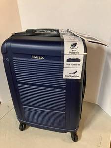 24" Hardside Blue Suitcase