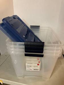 lot 76 image: Stack & Pull Totes - Cracked Lids