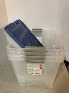 lot 78 image: Stack & Pull Totes - Cracked Lids