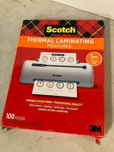 lot 119 image: Scotch Thermal Laminating Pouches