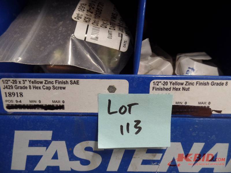 lot 113 image: New Fasteners