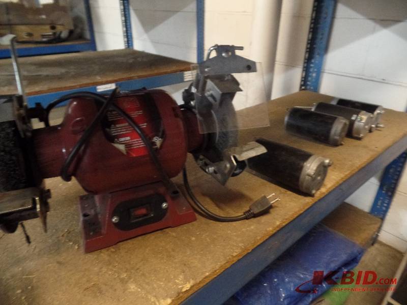 lot 173 image: Bench Grinder and Pumps