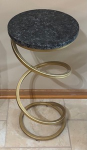 lot 52 image: Powell Spiral Marble Top Accent Table