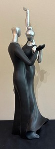 lot 63 image: Sophisticated Dancing Couple Sculpture