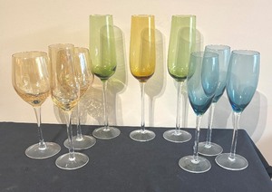 lot 92 image: Collection of Colorful Stemware
