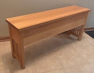 lot 124 image: Mission Style Storage Bench