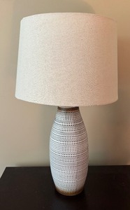 lot 137A image: Z Haus Table Lamp with Textured Ceramic Base