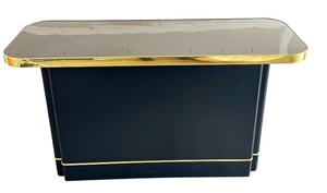 lot 136 image: Black and Gold Bar Contemporary Console Table