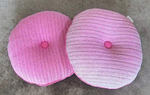 lot 148 image: Two Pretty Pink Outdoor Accent Pillows by C & C of California