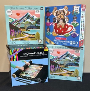 lot 193 image: Pack a Puzzle with Three Puzzles by Keith Kimberland and Rhi James Collection