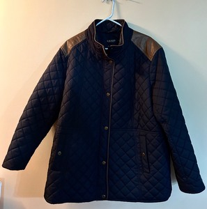 lot 170 image: Womens Ralph Lauren Jacket in Black with Brown Trim