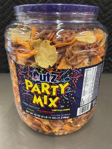 lot 9 image: BRS - Utz Party Mix 43 oz Jar of Snacks