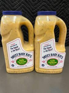 lot 29 image: NE 2 - Pair of 64 fl oz Sweet Baby Rays Garlic Parmesan Wing Sauce