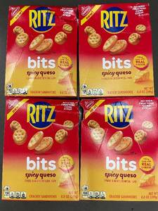 lot 33 image: Ritz Bits Spicy Queso Cracker Sandwiches - 4 Boxes some boxes Damaged