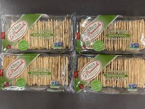 lot 43 image: La Panzanella Roasted Garlic Croccantini Artisan Crackers - Pack of 4