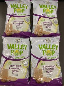 lot 44 image: PAL - 4 Bags of Valley Pop Parmesan & Roasted Garlic Flavored Popcorn
