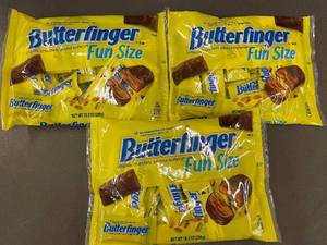 lot 47 image: HI 4 - Butterfinger Fun Size Bars - Set of 3 Bags