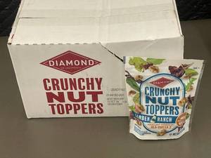 lot 75 image: WA 5 - Box of Diamond Crunchy Nut Toppers - Garden Ranch Flavor (12 Bags)