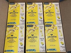 lot 98 image: UT 2 - Collection of Gevalia Frothy Chai Spice Flavored Latte K-Cup Pods