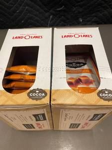 lot 119 image: AZ 5 - Lot of 2 Land OLakes Cocoa Classics Caramel & Chocolate Cocoa Mix - 12 Packets Each