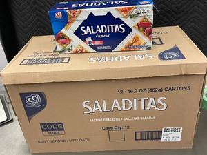 lot 167 image: Case of 12 Boxes of Gamesa Saladitas Saltine Crackers