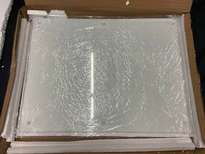 lot 2 image: 18x24 Inch Clear Tempered Glass Cutting Board