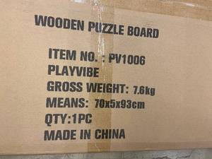 lot 4 image: Wooden Puzzle Board by Playvibe