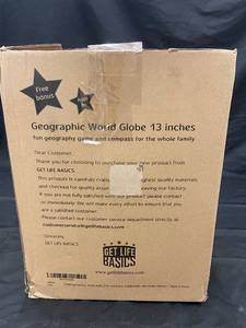 lot 13 image: Geographic 13 Illuminated World Globe with Learning Guide