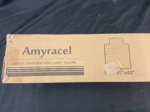 lot 25 image: Amyracel Office Chair Mat for Carpet Floors, Size 30x48