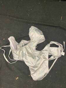 lot 48 image: 239 - Metallic Silver Swimsuit, Size Small