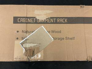lot 51 image: 207 - Unopened Bamboo Garment Rack with Storage Shelf