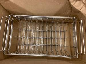lot 98 image: 232 - Set of 2 Stainless Steel Stackable Baskets