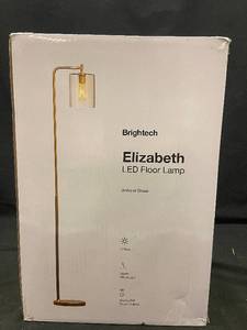 lot 99 image: 233 - Brightech Elizabeth LED Floor Lamp in Antique Brass