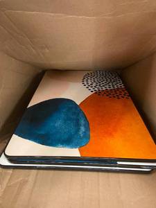 lot 112 image: 222 - Set of 3 Abstract Art Metal Wall Panels