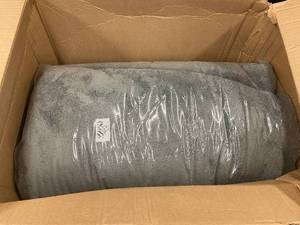 lot 120 image: 230 - Unopened Plush Grey Blanket in Factory-Sealed Packaging