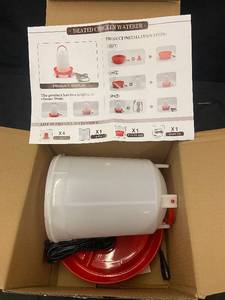 lot 125 image: 177 - Heated Chicken Waterer Kit with Adjustable Base