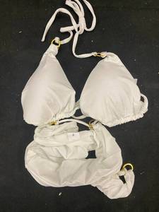 lot 132 image: 198 - Zuvebamyo Womens Cheeky Bathing Suit White Size S