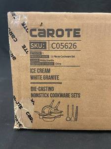 Carote Ice Cream White Granite Nonstick Cookware Set - 11 Pieces